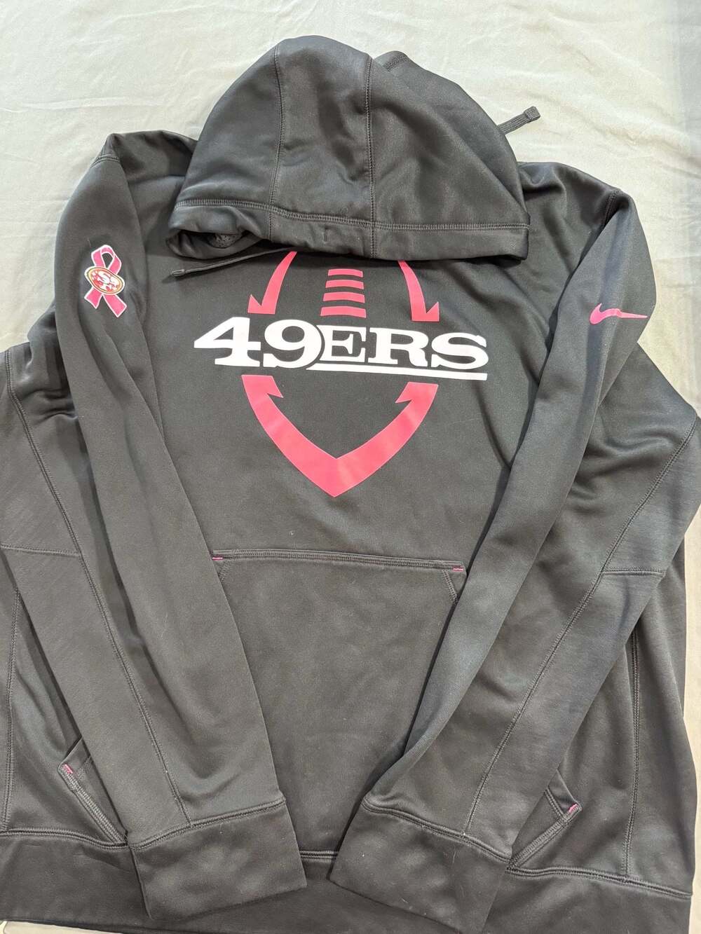 Nike San Francisco 49ers Therma-Fit Breast Cancer Awareness Performance Hoodie